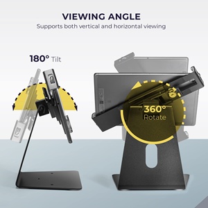 Retail Tabletop Universal 360 Degree Rotating Metal <b>Tablet</b> Support Security Display Lock Stand Anti-theft for Supermarket - Product Image 2