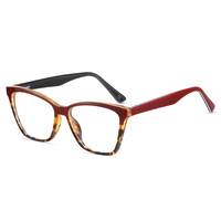 Tendance de la mode mélange des lunettes cadre anti-lumière bleue miroir de lumière plat plein cadre avec plaque de pied à ressort