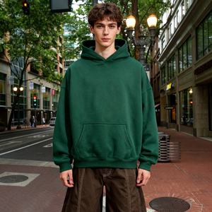 TKAN329D มีฮู้ดแฟชั่นโอเวอร์ไซส์ลำลองของผู้ชายผ้าฟลีซซับในฤดูหนาว - Product Image 1