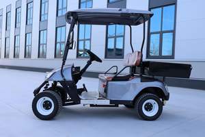 Высококачественный двухместный электрический гольф-кар 4x4 серого цвета с интеллектуальной зарядкой для гольф-полей и осмотра живописных мест - Product Image 2