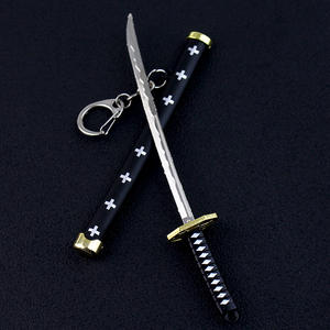 Llavero con hebilla de cuchillo cómico Vintage, accesorios de espada de 15cm, colgante de Metal y mosquetón de aleación - Product Image 4