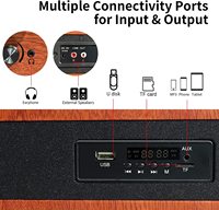 Plateau tournant avec haut-parleurs pour disques vinyle, lecteur LP à lecteur Direct Bluetooth Vintage avec Radio FM, USB, enregistrement