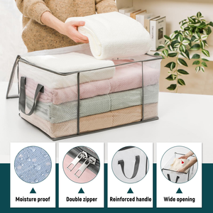 Modern Style Eco-Friendly Durable Waterproof PVC Nylon Net <b>Storage</b> <b>Box</b> Rectangle Foldable Large Capacity Clothes Organizer - Product Image 4