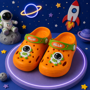 Ciabatte con Cinturino Arancione e Verde per Donne, Suola da 15mm Antiscivolo, Scarpe Sportive Estive con Punta Aperta in EVA - Product Image 2