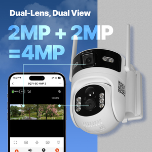 Caméra intelligente sans fil <span class=keywords><strong>PTZ</strong></span> à double objectif MOES <span class=keywords><strong>Tuya</strong></span> 4G 2 en 1, 4MP, panneau solaire, IP65, surveillance extérieure, détection de mouvement - Product Image 3