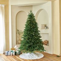 High-End 120/150/180/210/240CM Grüner künstlicher Kiefern-Weihnachts baum Elegant dekorativ mit Verschlüsse lung für die Weihnachts zeit