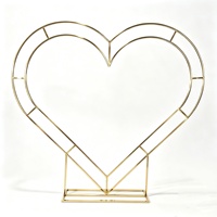 Arco de Acero Inoxidable Desmontable en Forma de Corazón para Sofá, Elegante, Moderno, Minimalista, Famoso en Internet, Decoración de Pared para Bodas