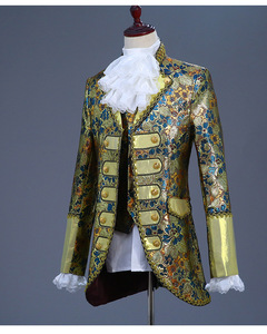 <span class=keywords><strong>Traje</strong></span> de Príncipe Europeo para <span class=keywords><strong>Hombre</strong></span>, <span class=keywords><strong>Traje</strong></span> de Corte Renacentista Vintage de 3 Piezas, Actuación Escénica, Elegante Vestido Noble con Estampado Floral - Product Image 4