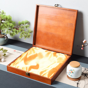 Boîte à thé en bois Caoxian, boîte rectangulaire pour thé Pu'er, emballage personnalisable, conteneur de rangement - Product Image 2