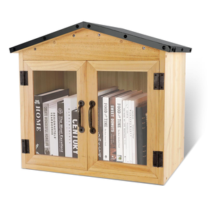 Caja de biblioteca para exteriores DIY de una sola cubierta de doble puerta para intercambio de literatura estanterías para Vecindarios escuelas - Product Image 1