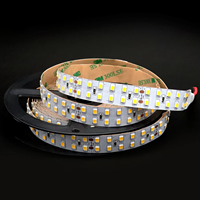 24V SMD2835 lampu Strip LED fleksibel, lampu LED 240 baris ganda/m 15mm IP20 latar belakang dapat diredupkan dekorasi dinding & langit-langit