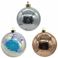 Nouveauté 2025 – Ornements de Noël en verre faits main personnalisables pour fêtes, 2cm-30cm, colorés, en gros, pas chers, effet miroir disco