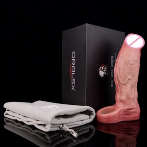 Anillo para pene realista hueco al por mayor, funda para pene, juguete sexual para hombres, simulador de funda para pene, anillo para agrandar el pene y tapón anal con huevo - Product Image 6