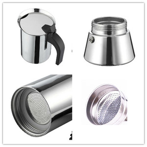 <span class=keywords><strong>Cafetera</strong></span> Espresso de Acero Inoxidable con Válvula de Seguridad, <span class=keywords><strong>Cafetera</strong></span> <span class=keywords><strong>Italiana</strong></span> Moka para Inducción, Gas y Eléctrica - Product Image 4