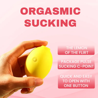 Ruihe 2-in-1 Damen Sexspielzeug Zitronen-Vibrator Brustmassage-Vibrator Masturbationsspielzeug Saugender Zitronenförmiger Vibrator