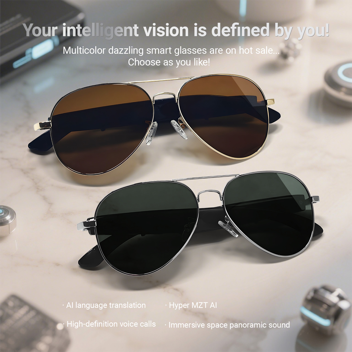 Wholesale Custom New Design F18 Pdlc Film Wireless Lunettes Intelligente Dv Smart Camera Glasses with Ai Color Changing Glass · image 5