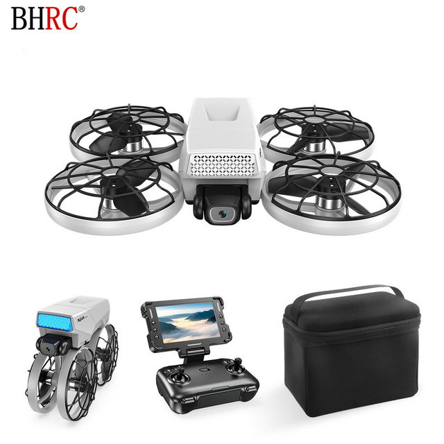 XJ2 Headless Mode 360° Roll Real-time Transmission 4K Camera Drone  Mini Folding Remote Control Quadcopter Drone with Screen