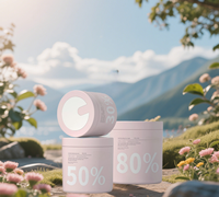 Tarros Redondos de Plástico PP Rosa de 300ml, 500ml y 1000ml con Tapa de Rosca, Envases Cosméticos para Mascarillas Capilares, Cremas Faciales y Exfoliantes Corporales