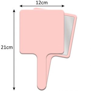 Wholesale Big <b>square</b> White Black pink Make up <b>Mirror</b> OEM logo Handle <b>Mirror</b> With Handheld <b>Mirror</b> - Product Image 4