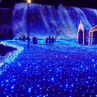 220-240V Blaues Gummi-Kabel Outdoor IP65 Wasserdichte LED Weihnachts-Lichterkette 100 LEDs für Baumkette im String-Stil IP65 Zertifiziert