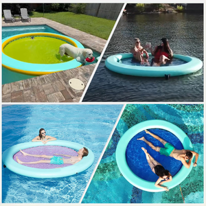 BEIDOU OUTDOOR Bouée flottante ronde gonflable en PVC robuste pour adultes, pour piscine, plage, lac, transat relaxant - Product Image 5