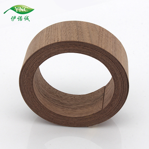Tự nhiên rắn gỗ <span class=keywords><strong>Veneer</strong></span> Mỹ óc chó màu đen cạnh dải, chất lượng cao một lớp cạnh liên kết Băng - Product Image 4