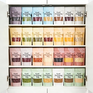 Nuovi Arrivi Sacchetti con Chiusura a Zip Personalizzabili con Logo Verde per Imballaggio Snack Cereali Buste Stand-up - Product Image 3