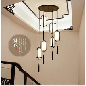 Lampe suspendue de style chinois moderne, abat-jour en fer, éclairage de balcon à tête unique - Product Image 3