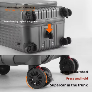 Mala de Viagem com Abertura Lateral em Zíper de 30 Polegadas, Grande Capacidade, Expansível, com Senha, Mala de Rodas com 5 Rodas - Product Image 3