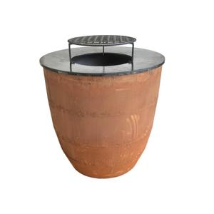 Nouvelle innovation : Barbecue <span class=keywords><strong>en</strong></span> forme <span class=keywords><strong>d</strong></span>'œuf pour jardin, facile à assembler, <span class=keywords><strong>en</strong></span> <span class=keywords><strong>acier</strong></span> Corten couleur rouille, foyer et <span class=keywords><strong>plancha</strong></span> - Product Image 6