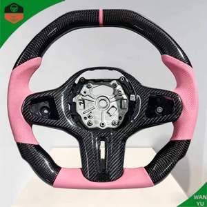 Volante de Fibra de Carbono y Cuero Perforado Personalizado para <span class=keywords><strong>BMW</strong></span> M3 M4 M5 340i 440i G20 G30 G05 G80 G87 2019 2020 2021 <span class=keywords><strong>2022</strong></span> - Product Image 2