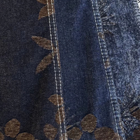 Tela Vaquera Jacquard de Alta Densidad, 40% Algodón, 45% Viscosa, 15% Fibra Química, Hilo Teñido en Azul Índigo, Ecológica, para Niñas