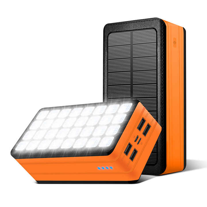 Good Quality Factory Directly Camping Light 20000Mah Portable Solar Powerbank Solar Panel Power Bank