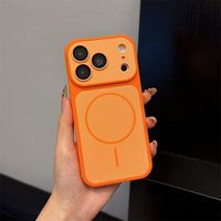 Coque magnétique aux couleurs tendance pour iPhone 18 17 Pro Max avec protection intégrée de l'objectif de l'appareil photo, coque bordeaux pour iPhone