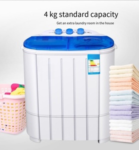 Mini <span class=keywords><strong>Lavadora</strong></span> Semiautomática Multifuncional de <span class=keywords><strong>Doble</strong></span> <span class=keywords><strong>Tina</strong></span> de 4 kg para el Hogar, con Secadora, en Venta - Product Image 4