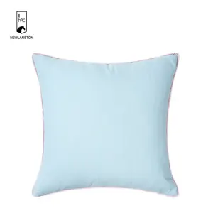 Декоративная наволочка для подушки высокого качества из льна, два разных цвета, наволочка для подушки в рулоне