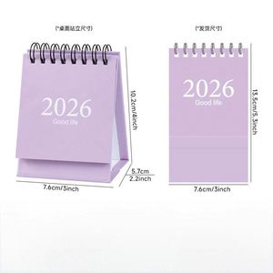 Calendario de Escritorio Personalizado al por Mayor 2025, Impresión Digital Cuadrada, Planificador Mensual, Encuadernación con Grapa, Personalizado para Oficina y Escuela - Product Image 1