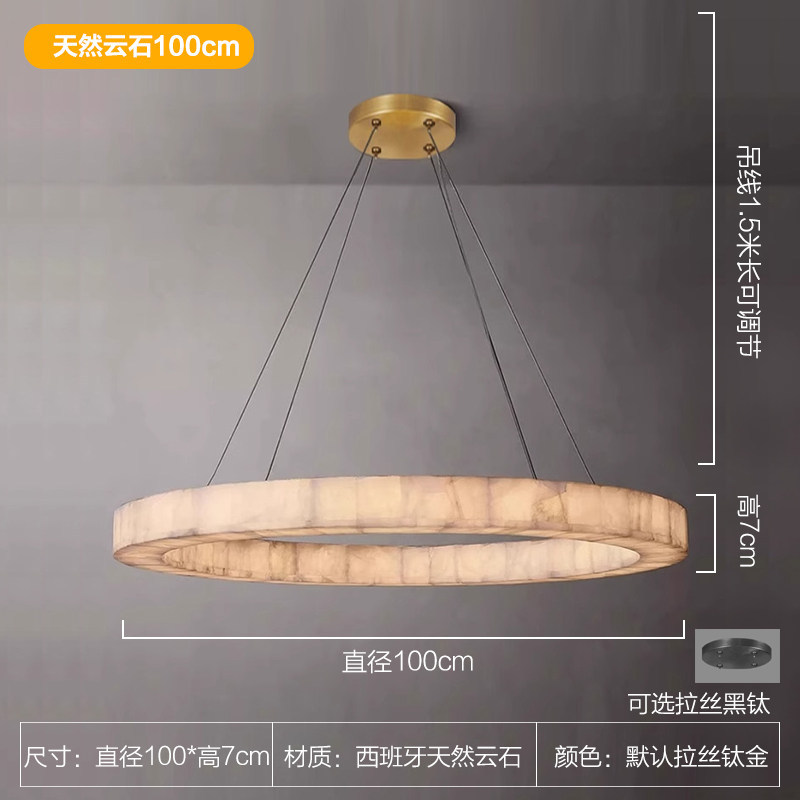 Marbre naturel rond-100cm de diamètre