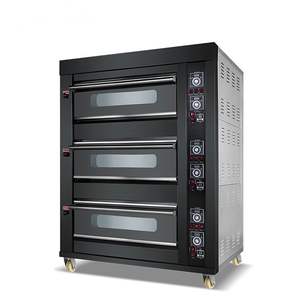 Mesa de horno de pan de masa fermentada para Pizza, turboventilador de Gas de triple cubierta, tipos de ventilación para hornear, estufa plana inteligente Zhejiang Ai Home & Smart con - Product Image 5