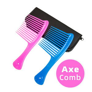 Commercio all'ingrosso della fabbrica pettine a pettine a denti larghi in plastica pettine piatto per denti Corse spazzola per capelli - Product Image 6