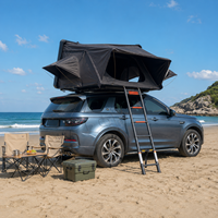 Tente de toit rigide pour camping en plein air, coque en aluminium, grand espace pour 4 personnes, compatible SUV et pick-up
