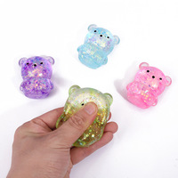 Expédition rapide, ours en gelée irisés scintillants, jouets à presser transparents, jouets mignons pour soulager le stress
