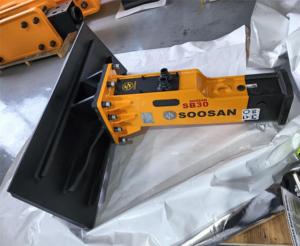 SOOSAN Hydraulic Breaker SB30 Box Type Silence with Mount Plate quick <b>attachment</b> for Bobcat Caterpillar <b>Case</b> Skid Steer Loader - Product Image 1