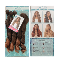 Extensions de cheveux synthétiques bouclés souples en fibre, tissage de cheveux synthétiques bouclés à la française 2*4, lot de tresses bouclées à ressort pour femmes