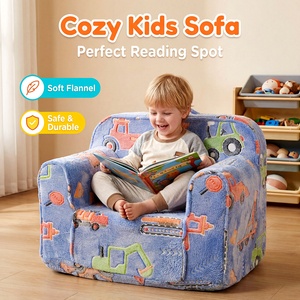 Fauteuil en sherpa doux et confortable pour enfants, fauteuil en mousse moelleux pour tout-petits, pour garçons et filles - Product Image 5