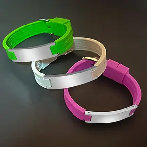 Новый дизайн, Антистатическая стальная пряжка, спортивные браслеты для магнитной терапии для мужчин и женщин, силиконовый браслет с балансом отрицательных ионов и энергии
