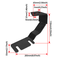 Support de fixation pour éclairage de travail pour Toyota Prado LC300, support de montant A, noir, accessoires auto, 2 supports de montage d'éclairage
