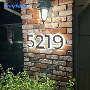 Luce in acciaio inossidabile numeri di casa e lettere in metallo Led personalizzato illuminato retroilluminato segno di numero di casa - Product Image 4