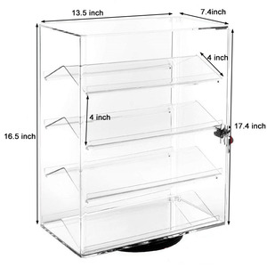 ארון תצוגה אקרילי באיכות גבוהה ברורה במקרה של תצוגה אקרילית אנקית גדולה עם מנעול - Product Image 2