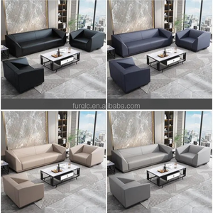 أريكة مكتبية حديثة على شكل الماس بمقاعد 1+2+3، أريكة جلدية للمكتب بتصميم عصري، طقم أرائك للاستخدام المكتبي - Product Image 3